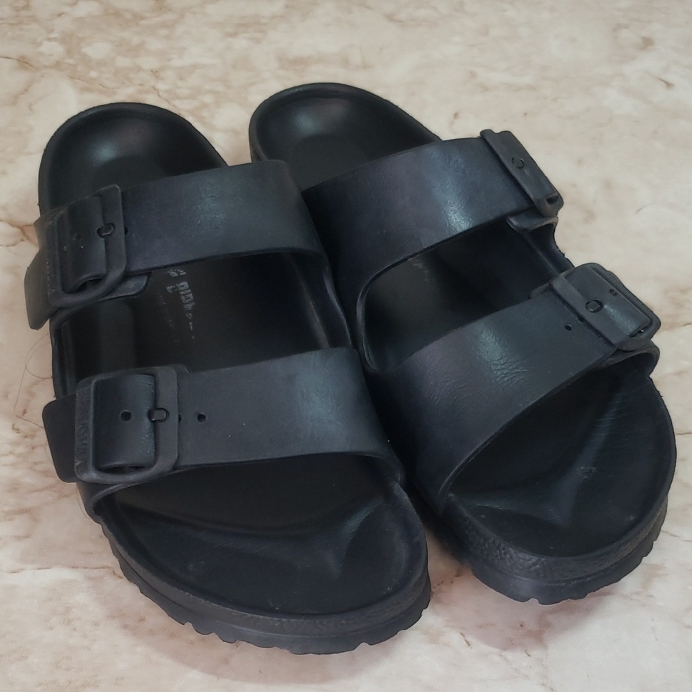 Birkenstock Black Two-Strap Sandals